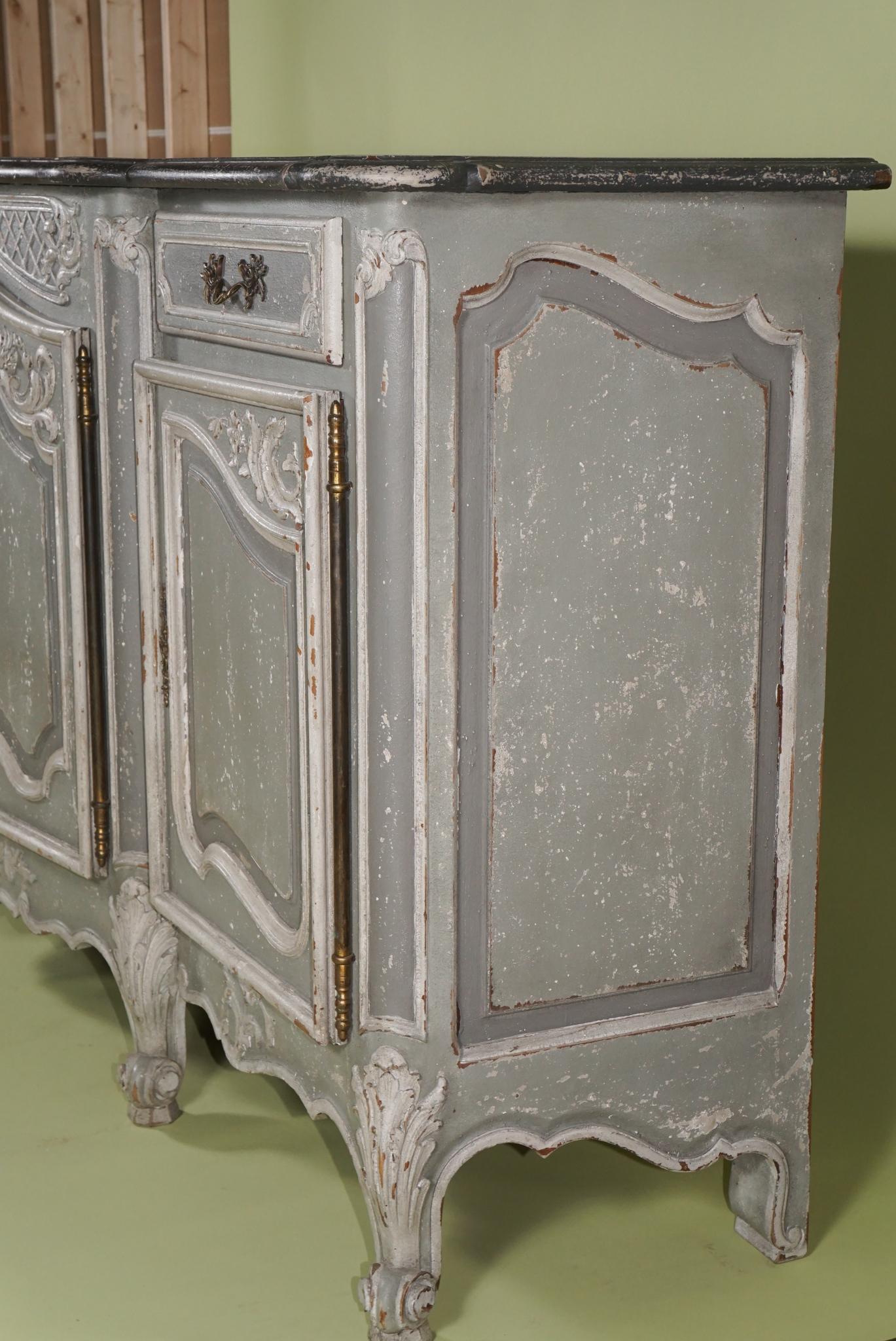 Vintage Painted French Country Enfilade Server For Sale 7