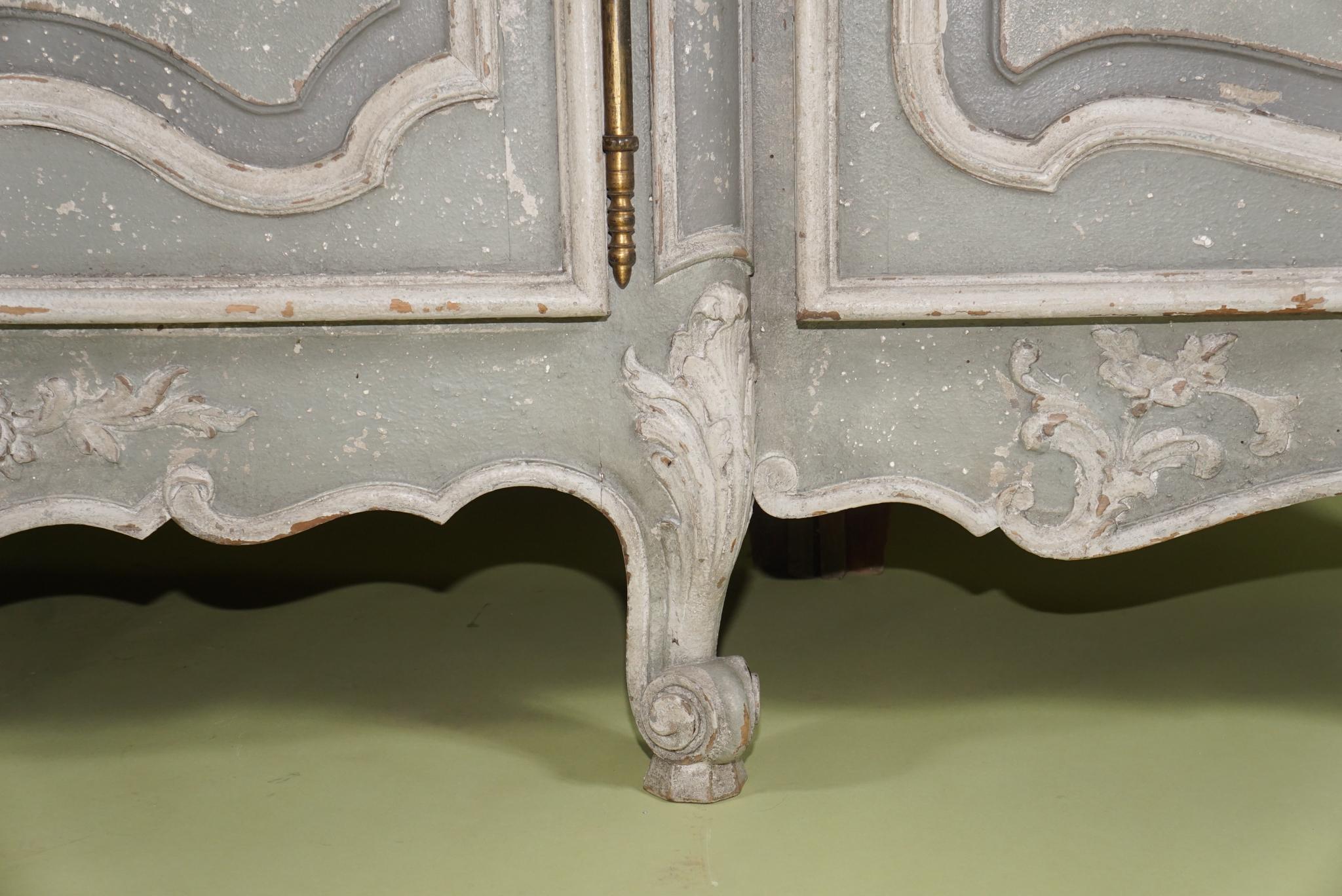 Vintage Painted French Country Enfilade Server For Sale 2