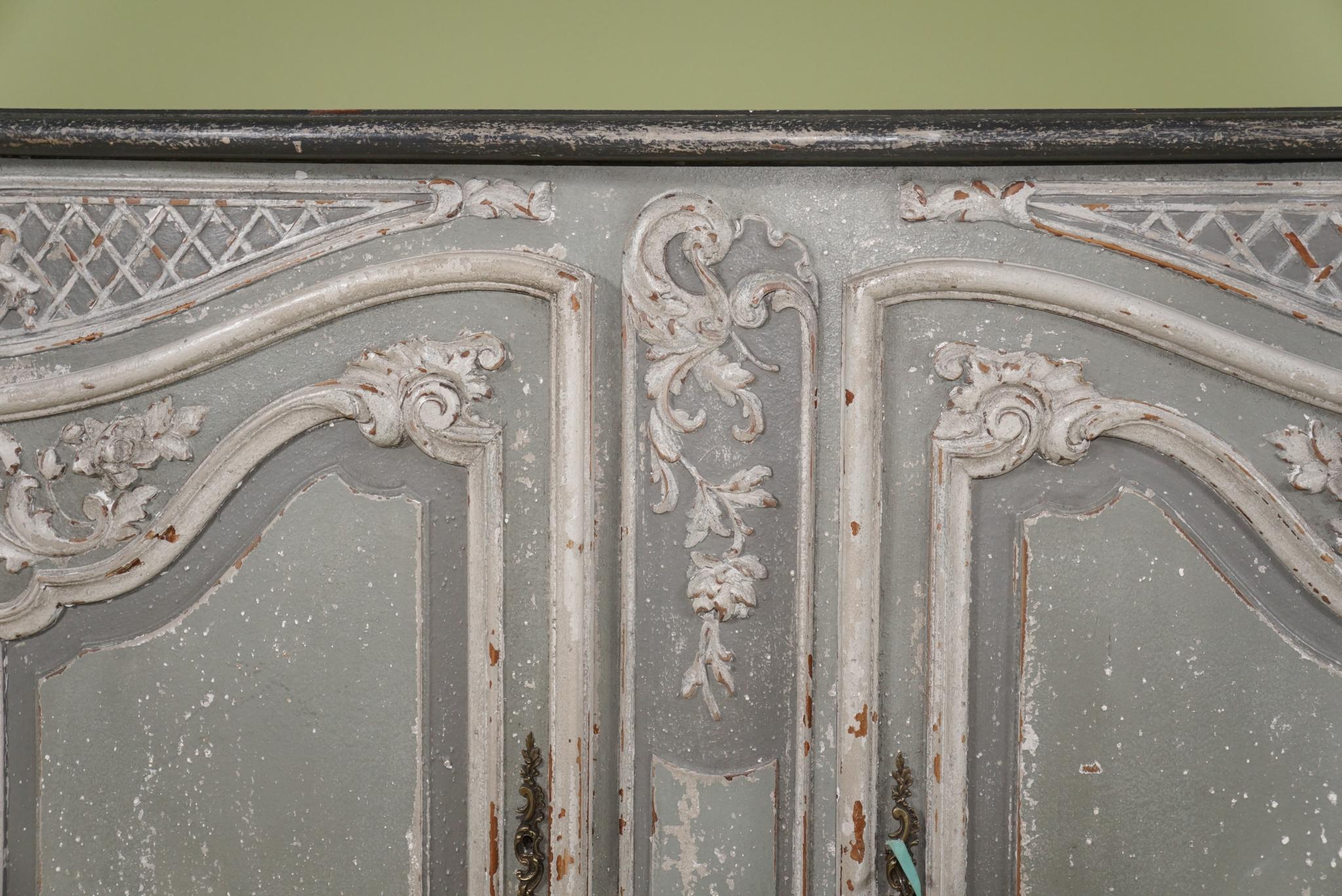 Vintage Painted French Country Enfilade Server For Sale 3