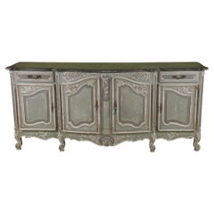 Server Enfilade vintage dipinto in stile rustico francese