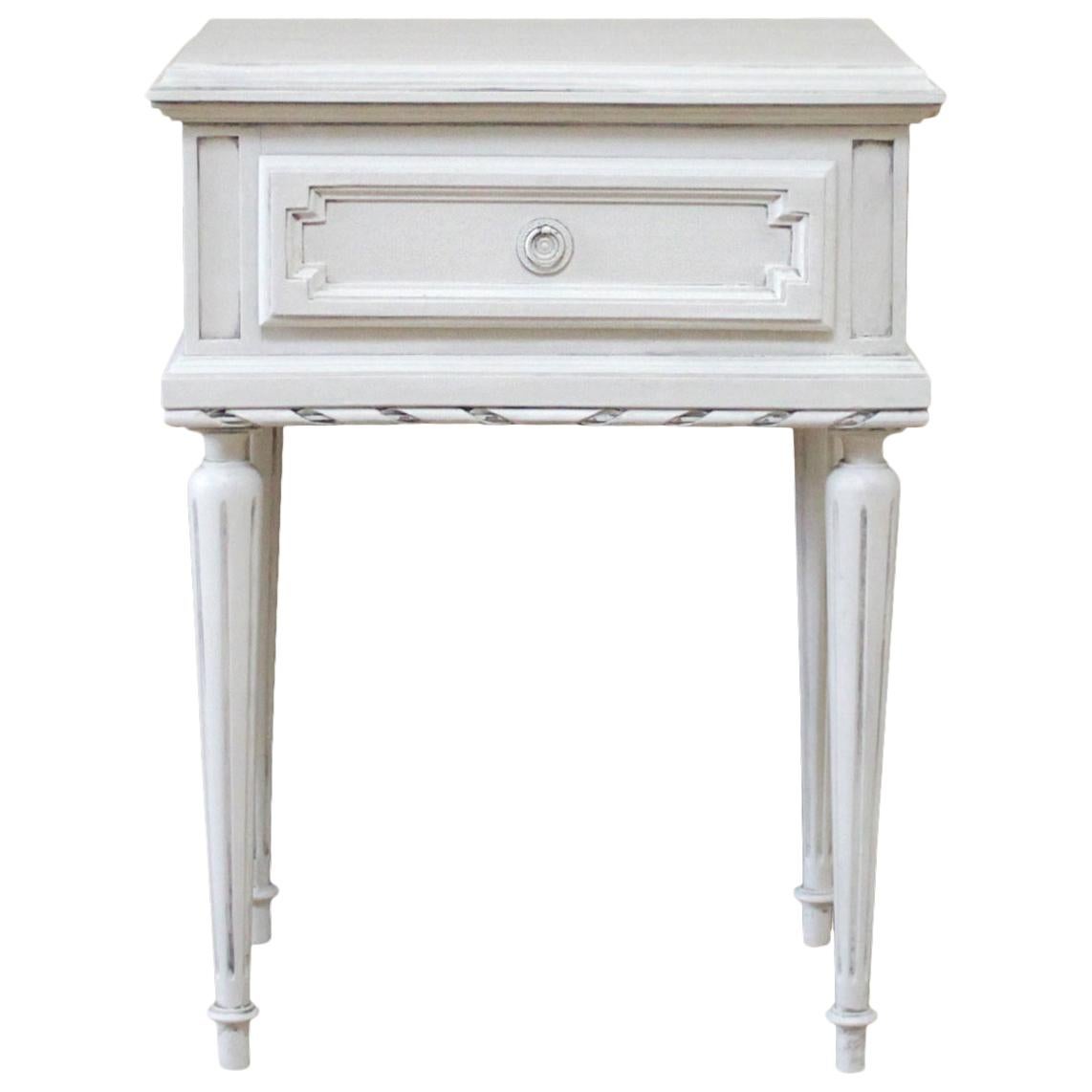 Vintage Painted French Louis XVI Style Side Table