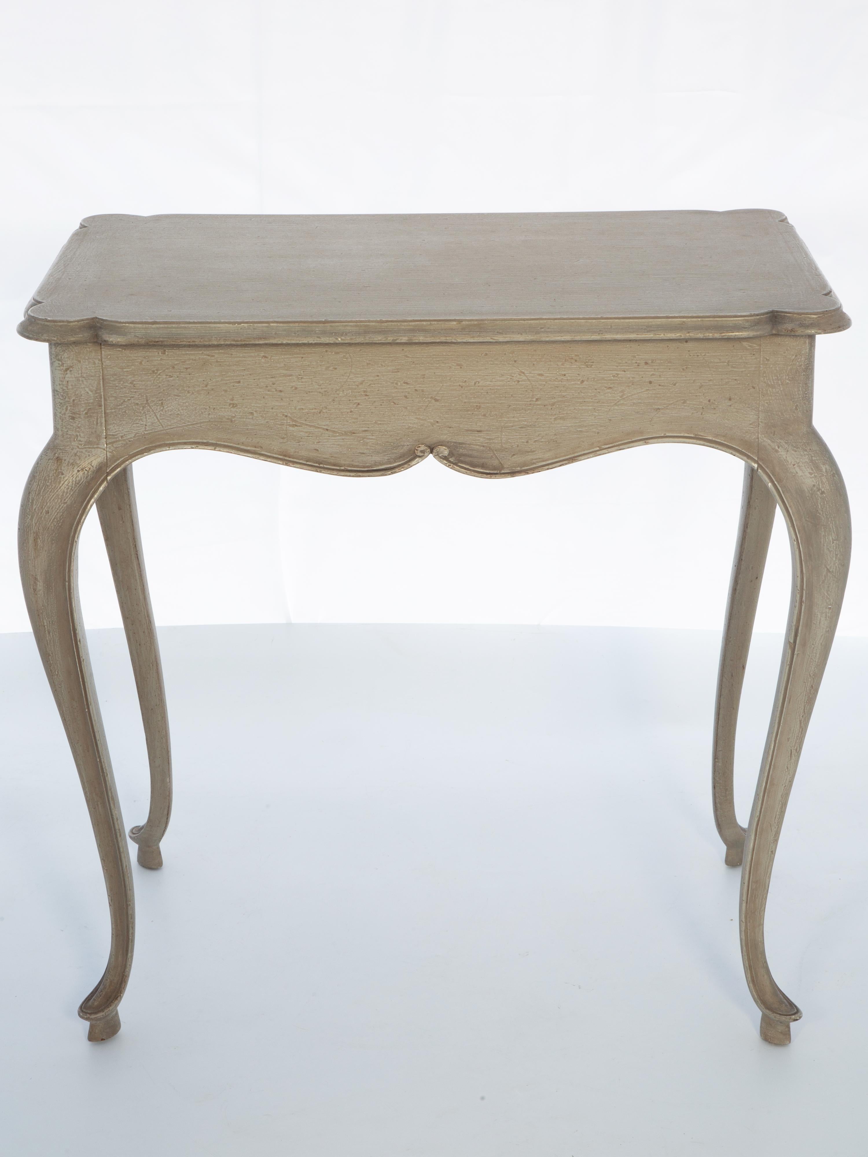 Vintage Painted Italian Tea Table with Single Drawer For Sale 5