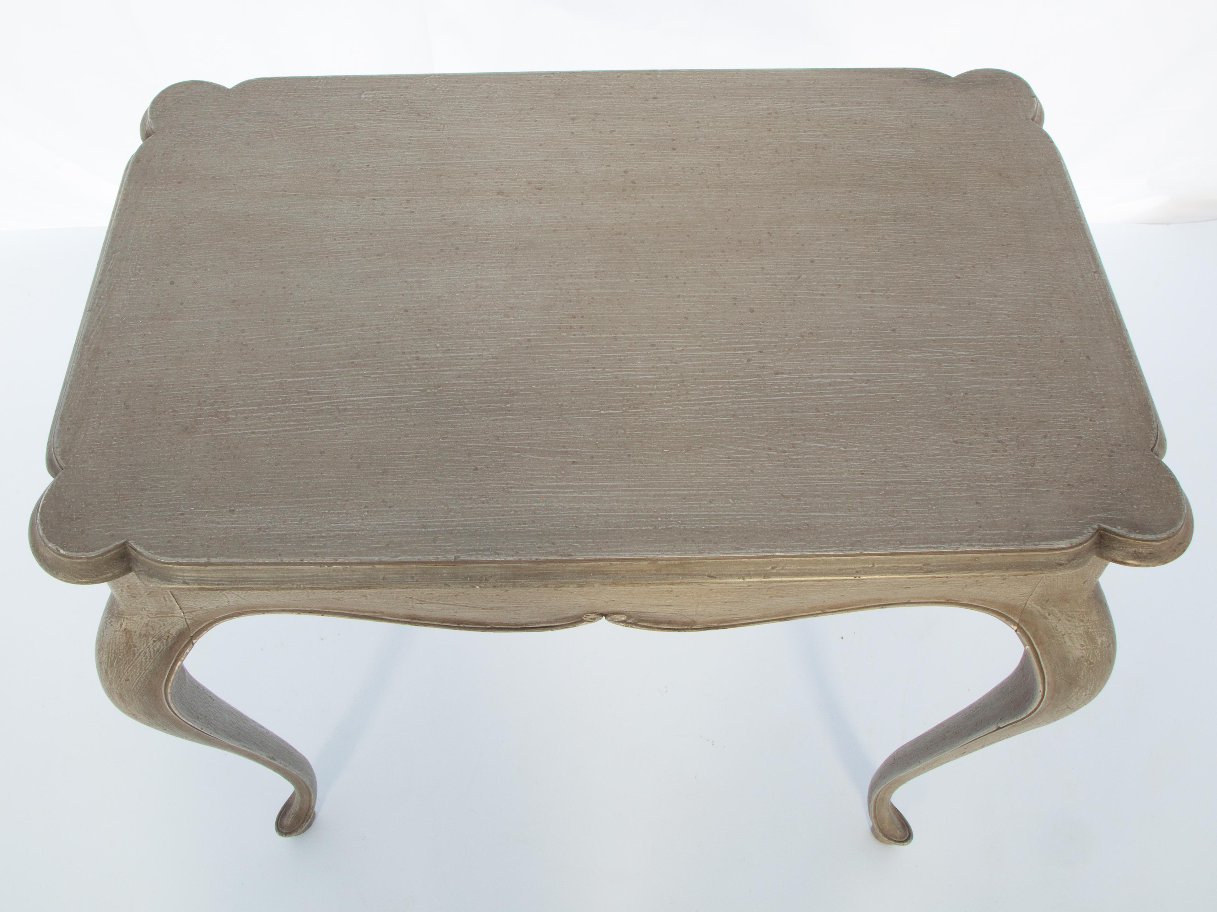 Vintage Painted Italian Tea Table with Single Drawer For Sale 4