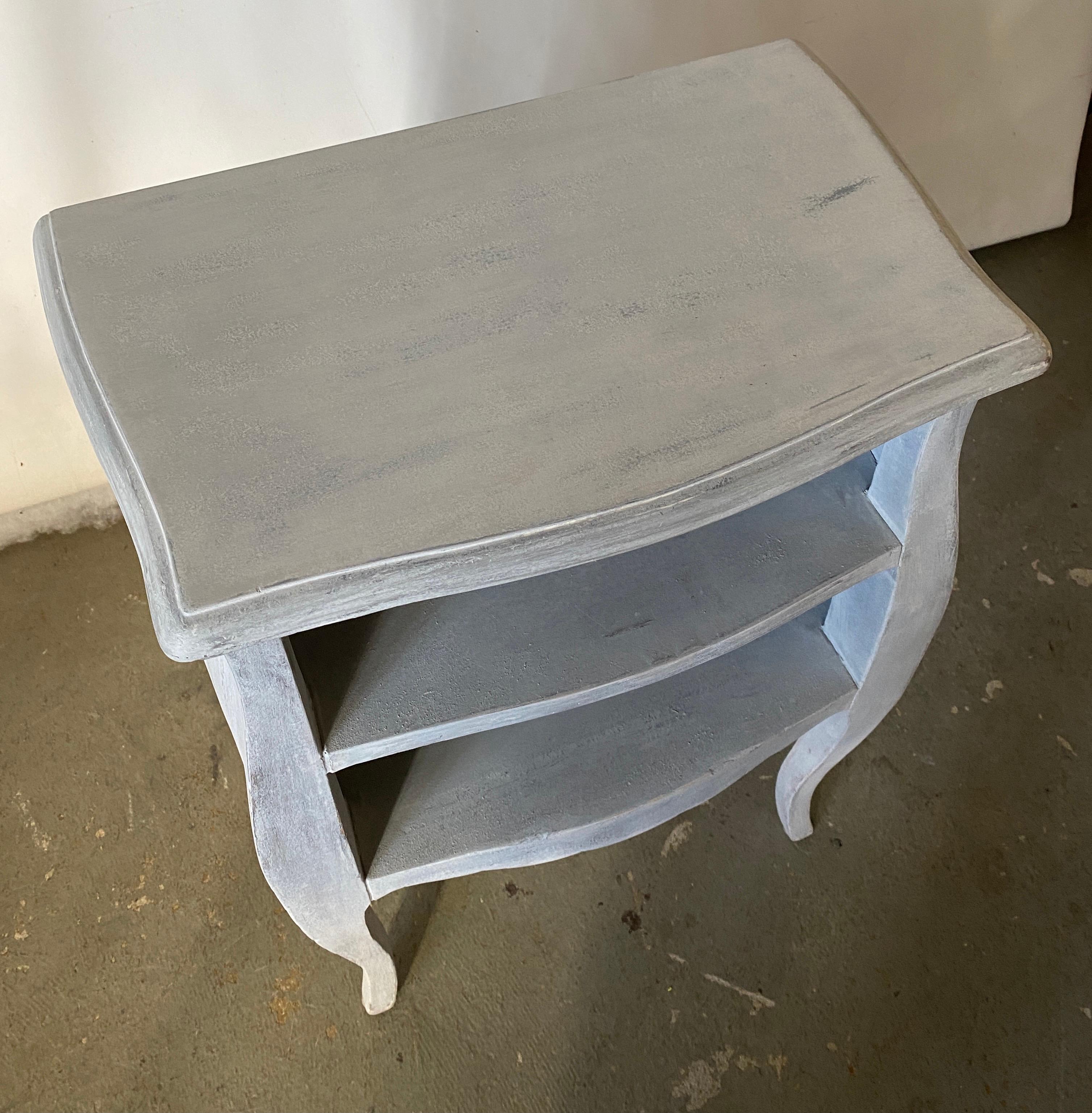 Vintage Painted Louis XV Style Nightstand For Sale 1