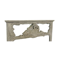 Miroir à coquille vintage peint de style Louis XV