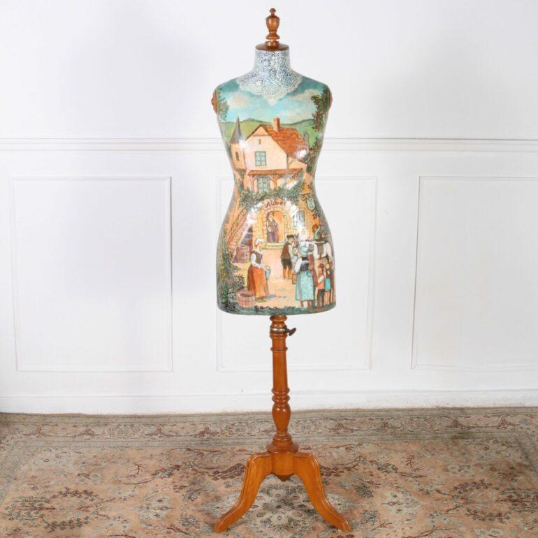 Vintage Painted Mannequin Dress Form C.1970