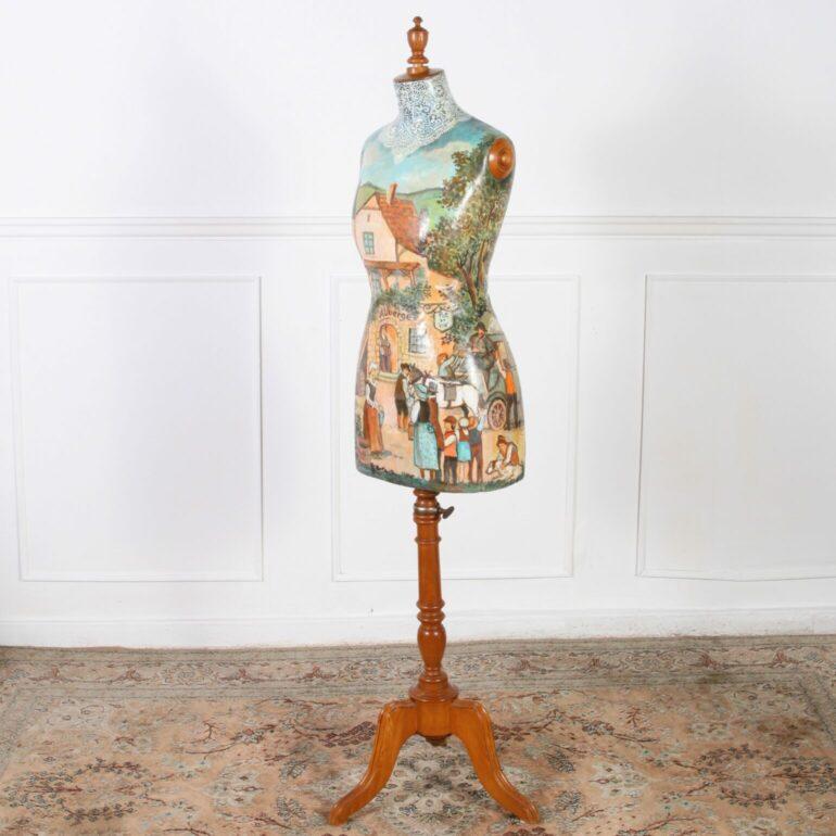 Vintage Painted Mannequin Dress Form In Good Condition For Sale In Vancouver, British Columbia
