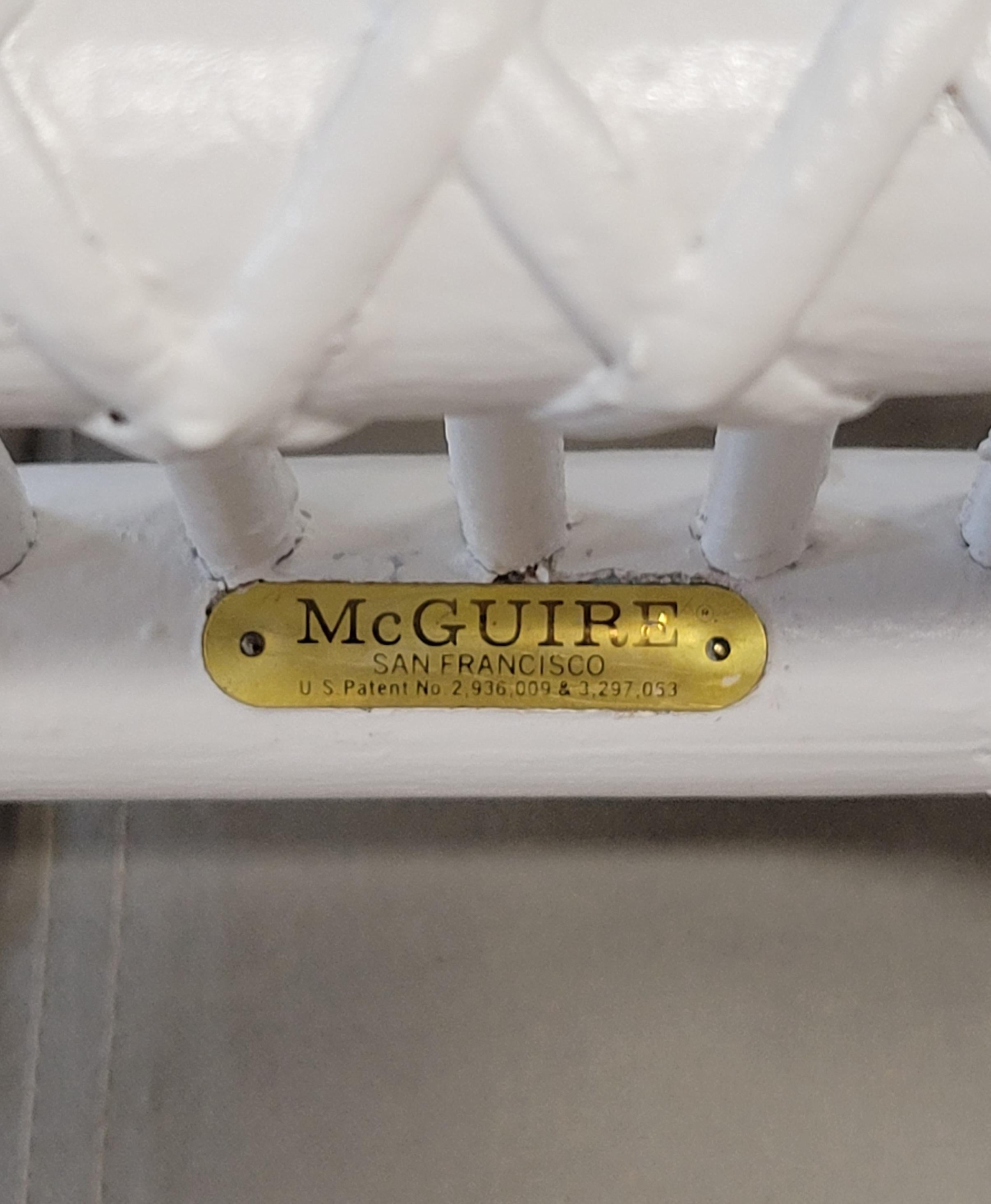 Sillones McGuire Vintage de bambú pintado - Juego de 4 en venta 6
