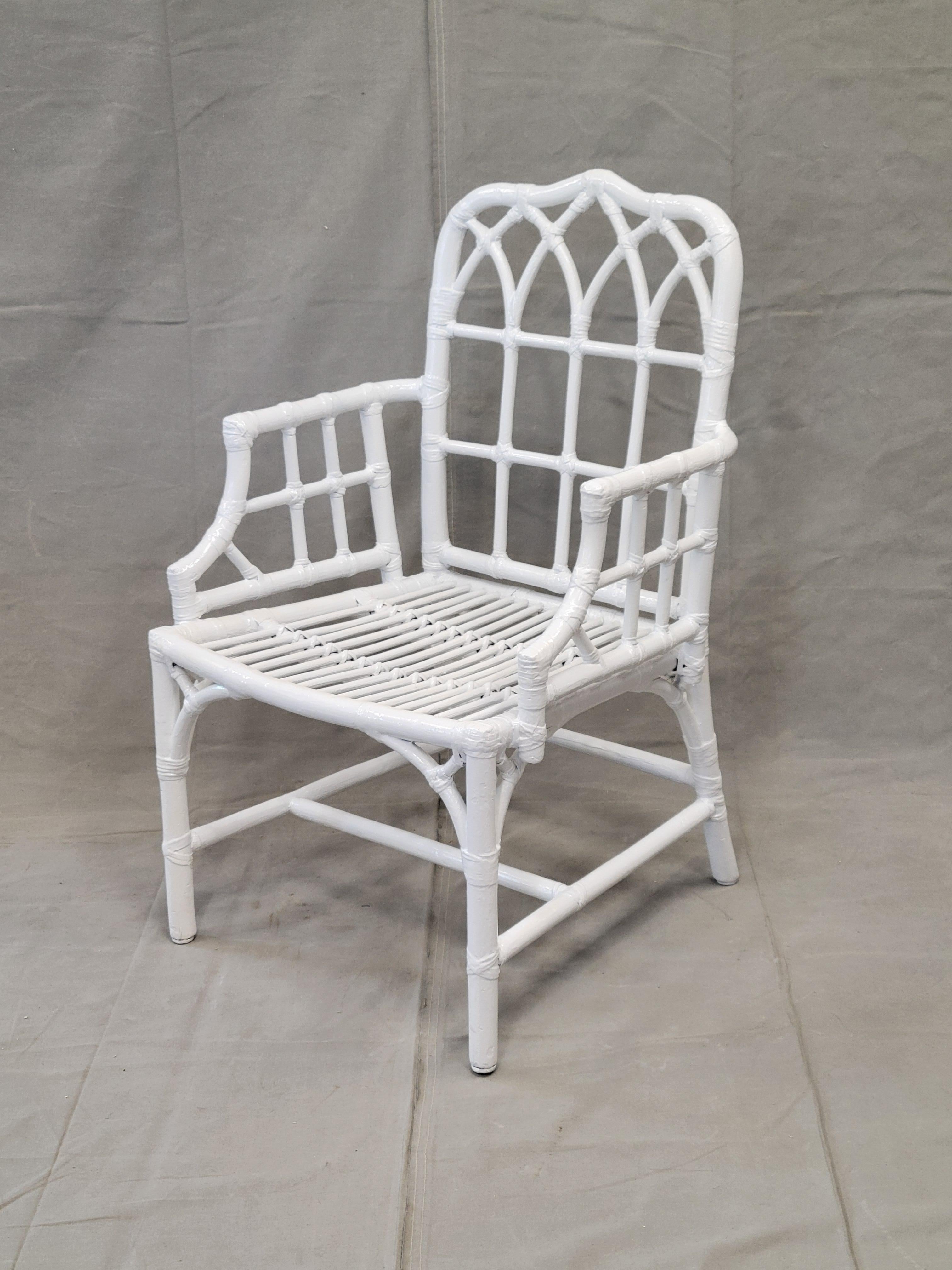 Sillones McGuire Vintage de bambú pintado - Juego de 4 en Bueno estado para la venta en Centennial, CO