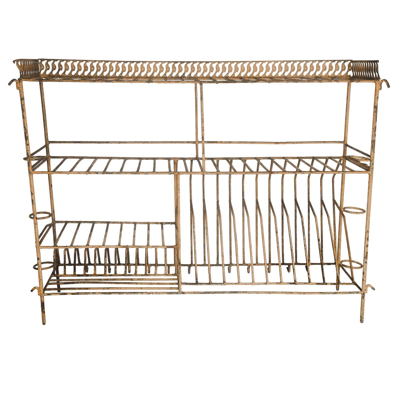 Vintage Painted Metal Kitchen Rack at 1stDibs