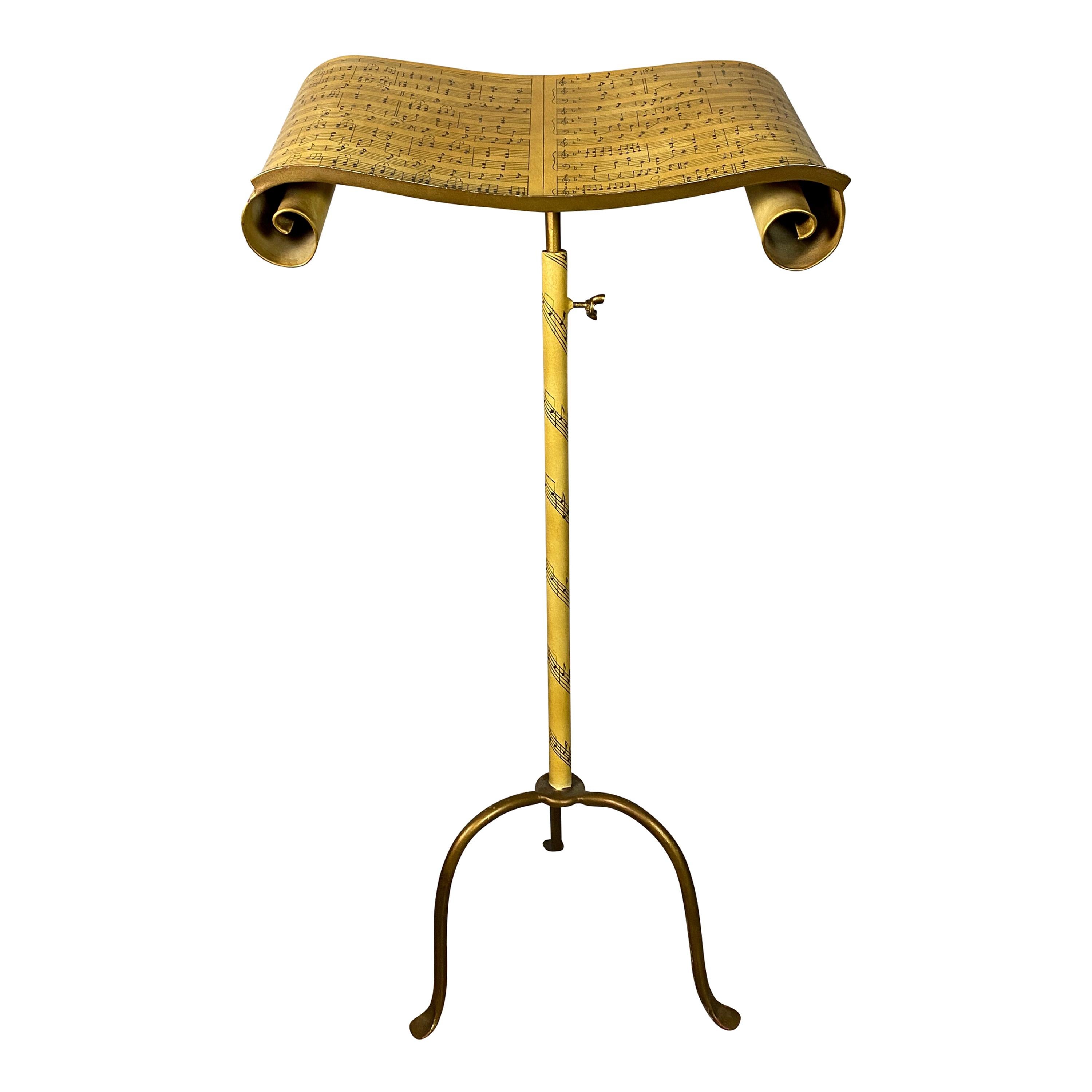Vintage Painted Metal Music Stand For Sale