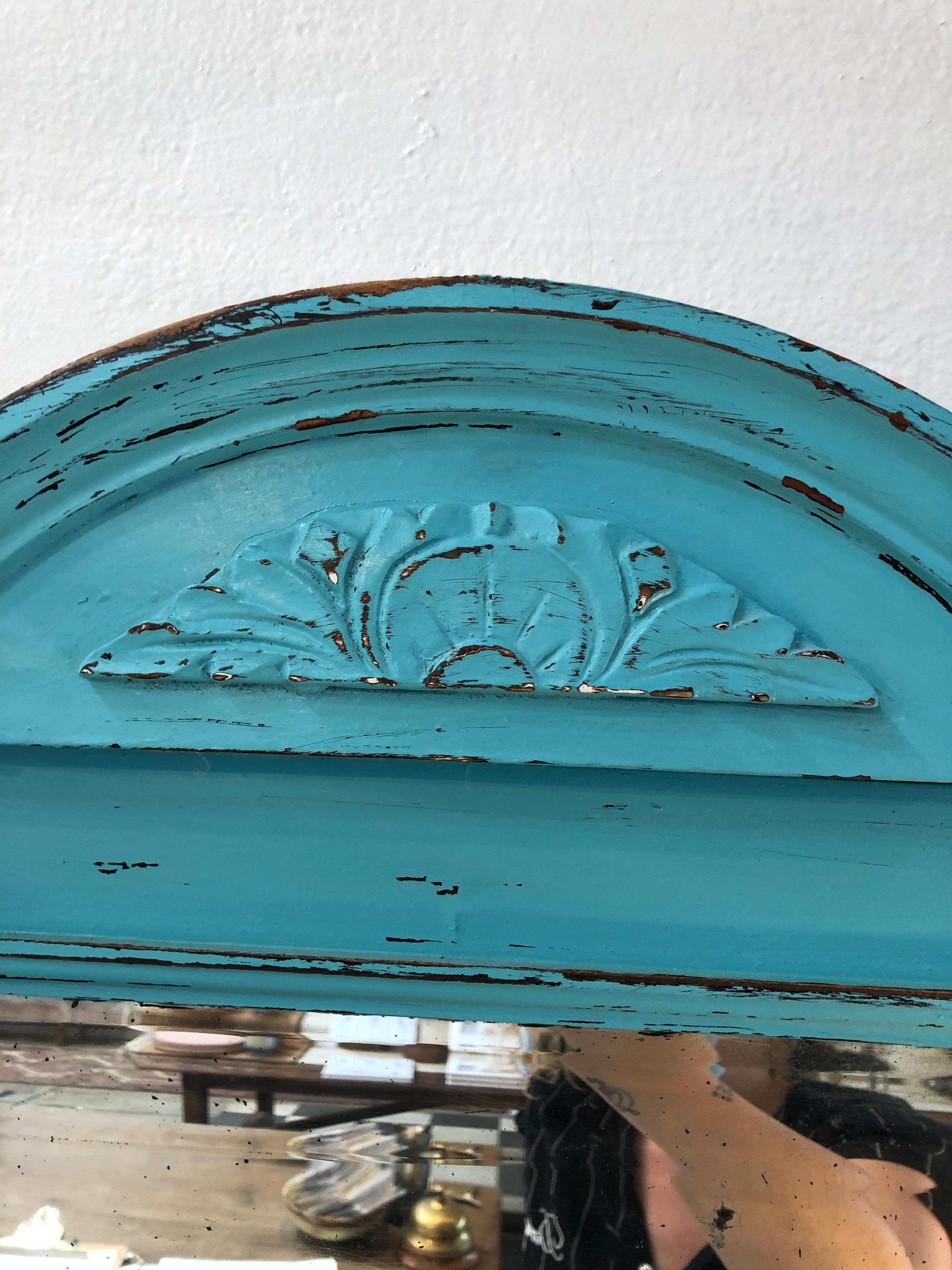 French Vintage Painted Mirror