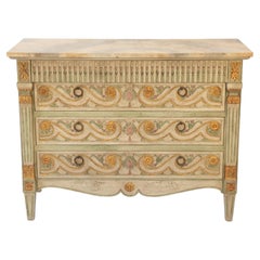 Vintage Painted Palm Beach Regency Commode by John Widdicomb
