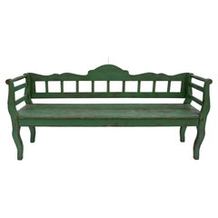 Vintage Painted Pine Bench or Settle