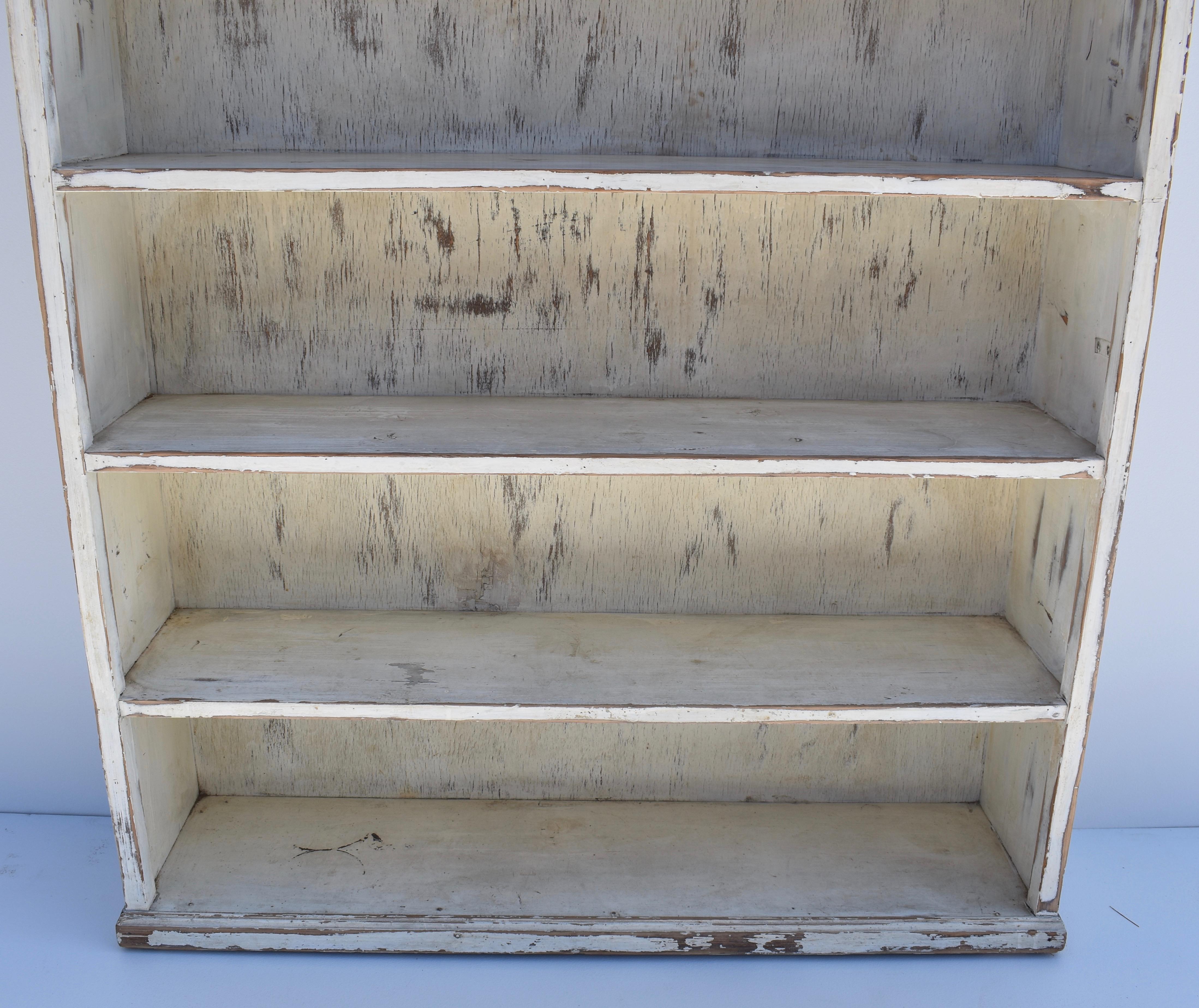 Country Vintage Painted Pine Pantry or Utility Shelves For Sale