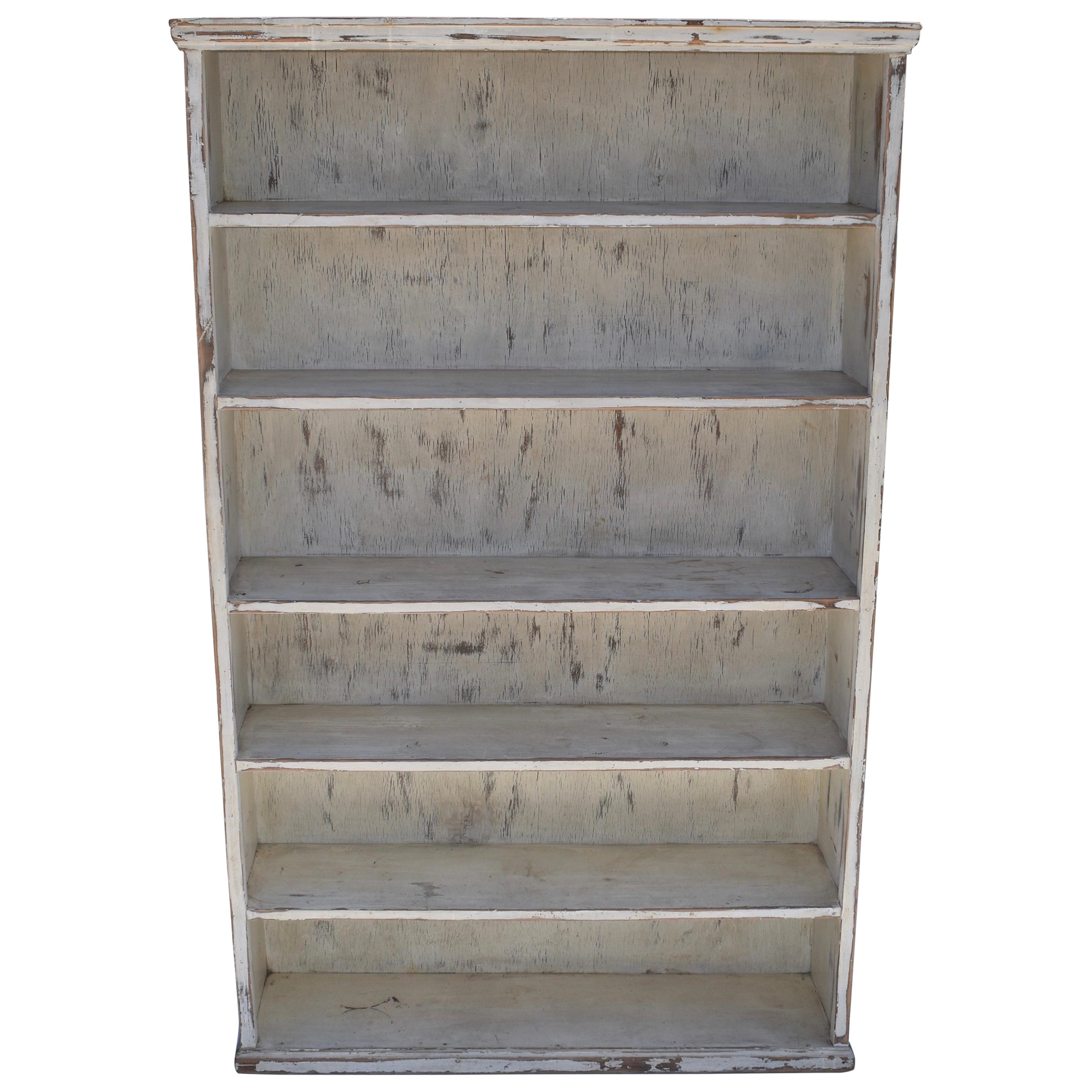 Vintage Painted Pine Pantry or Utility Shelves For Sale