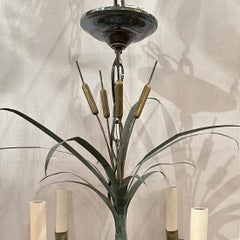 Vintage Painted Tole Chandelier