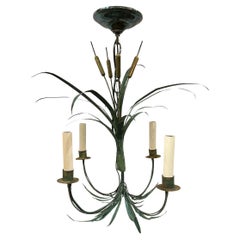 Vintage Painted Tole Chandelier