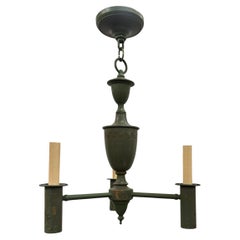 Vintage Painted Tole Chandelier