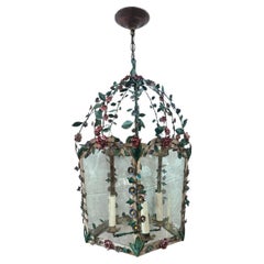 Vintage Painted Tole Lantern