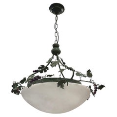 Vintage Painted Tole Light Fixture