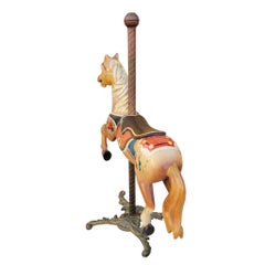 Vintage Painted Wood Carousel Horse