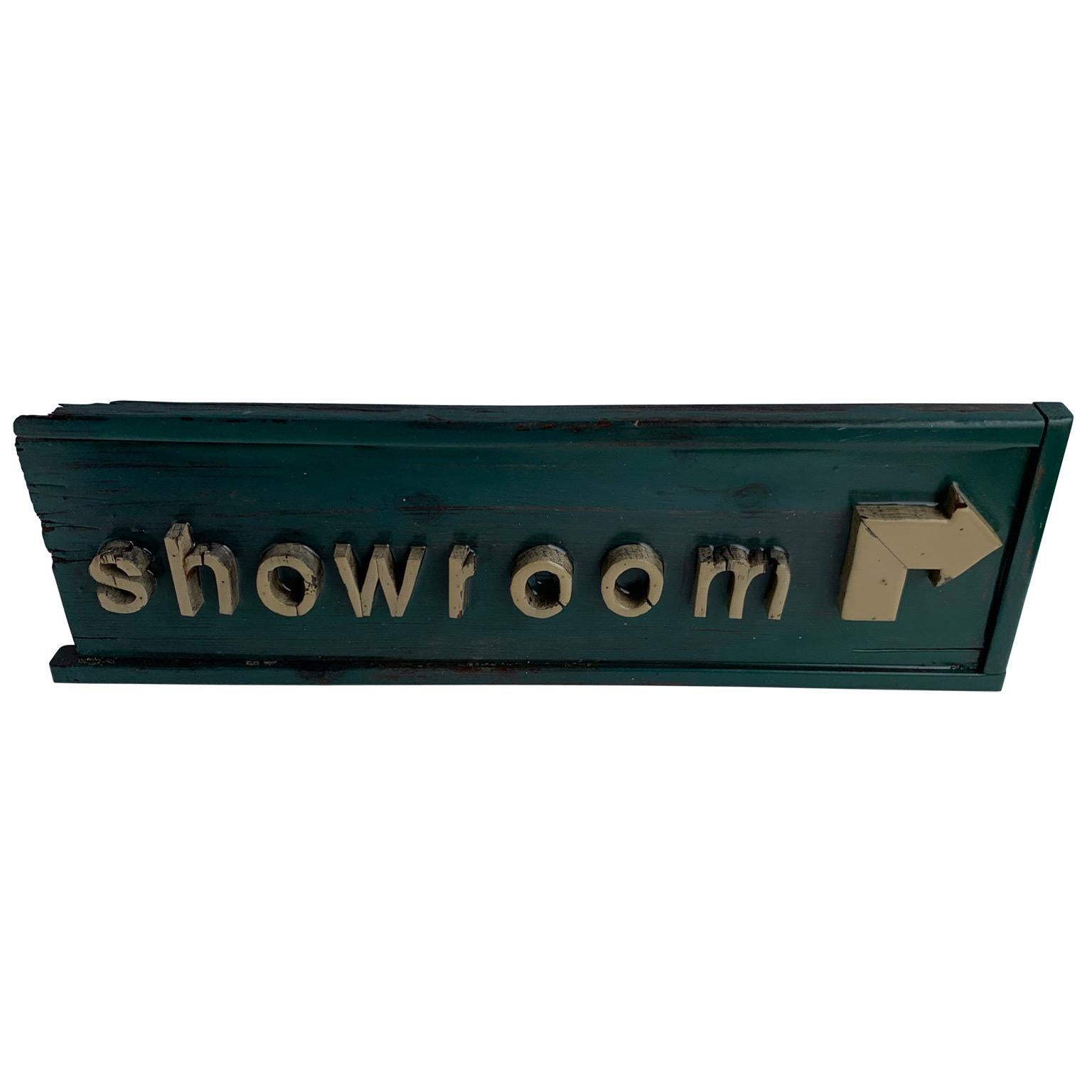 American Folk Art trade sign with hand-carved 
