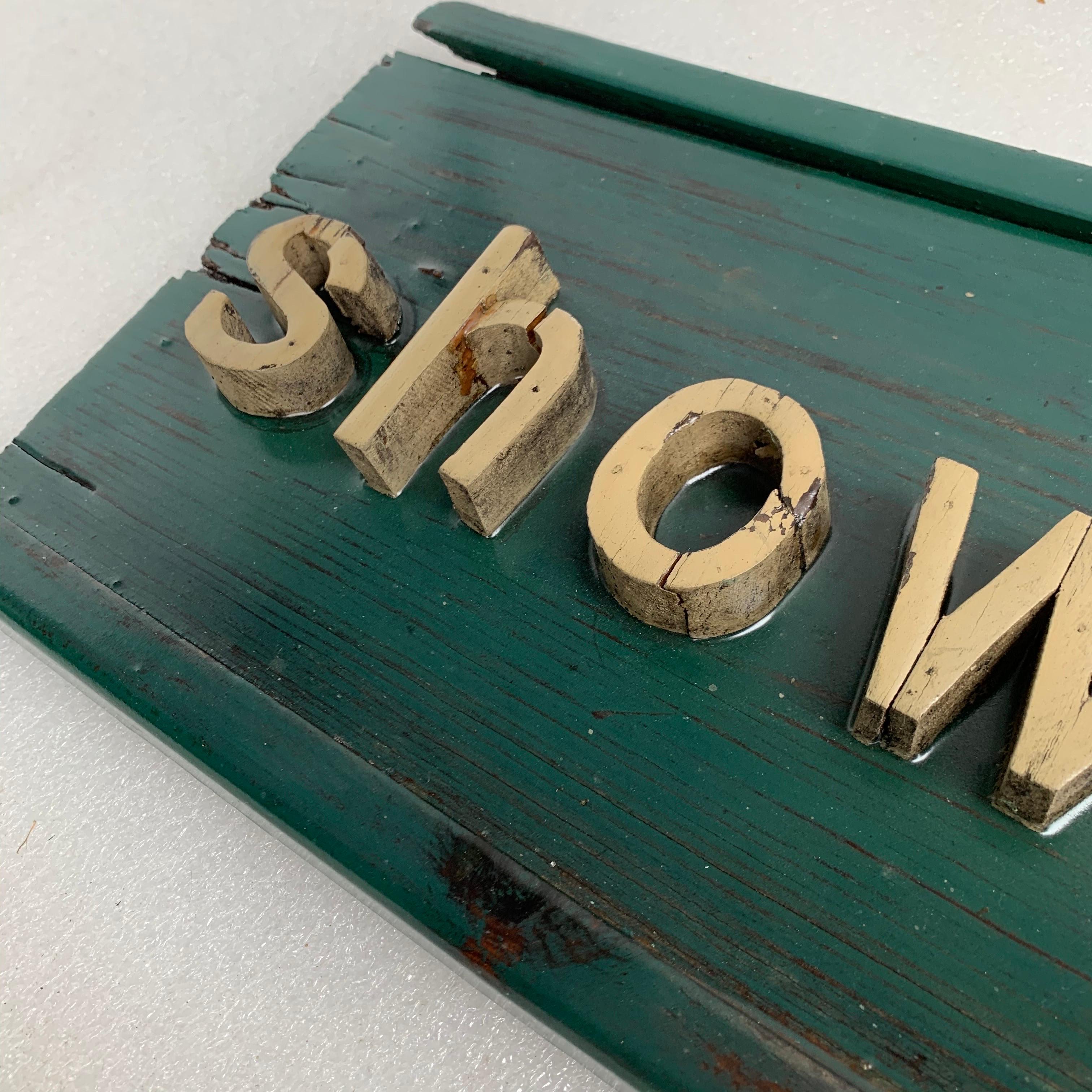 Vintage Painted Wood Folk Art Showroom Trade Sign In Good Condition For Sale In Haddonfield, NJ