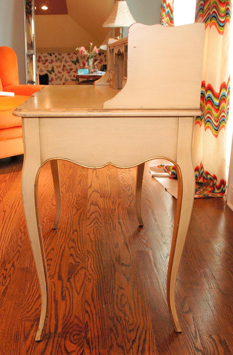 Wood Vintage Painted Writing Desk