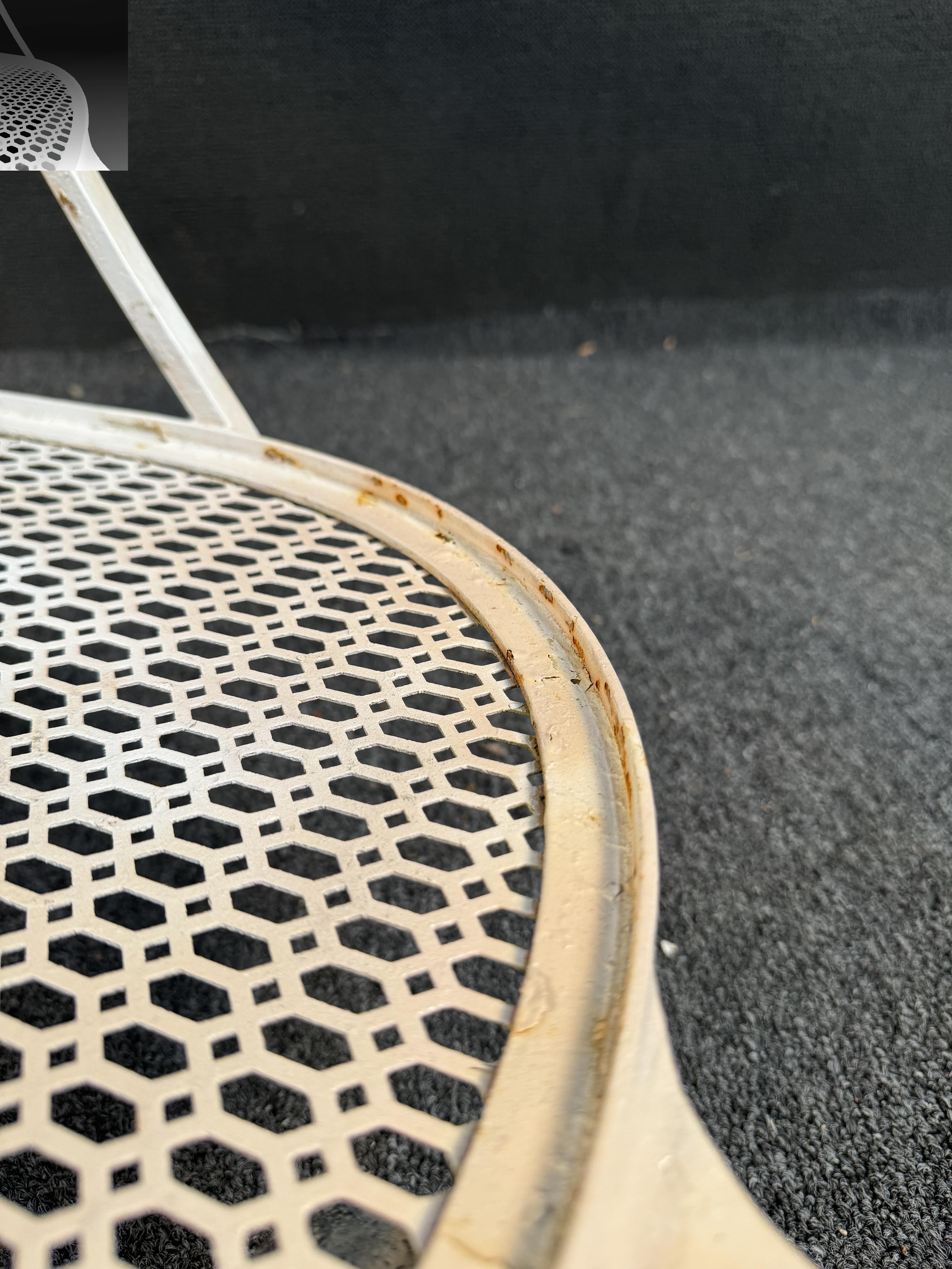 Chariot de jardin vintage en fer forgé peint en vente 6