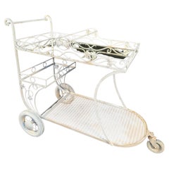 Vintage Painted Wrought Iron Garden Cart