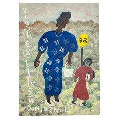 Pintura vintage de Black Joe Jackson (EE.UU. 1922-1997) titulada "Gon Ta Skol"