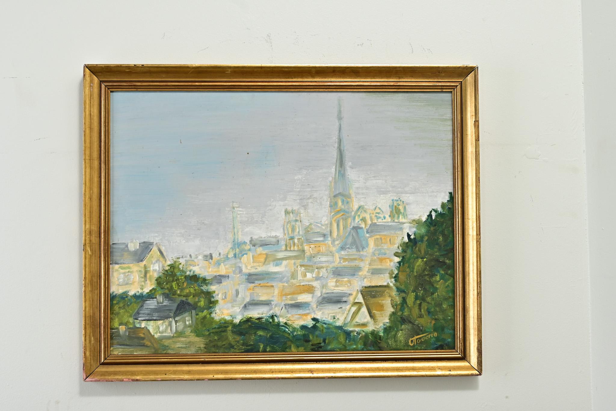 Pintura vintage de una iglesia en venta 1