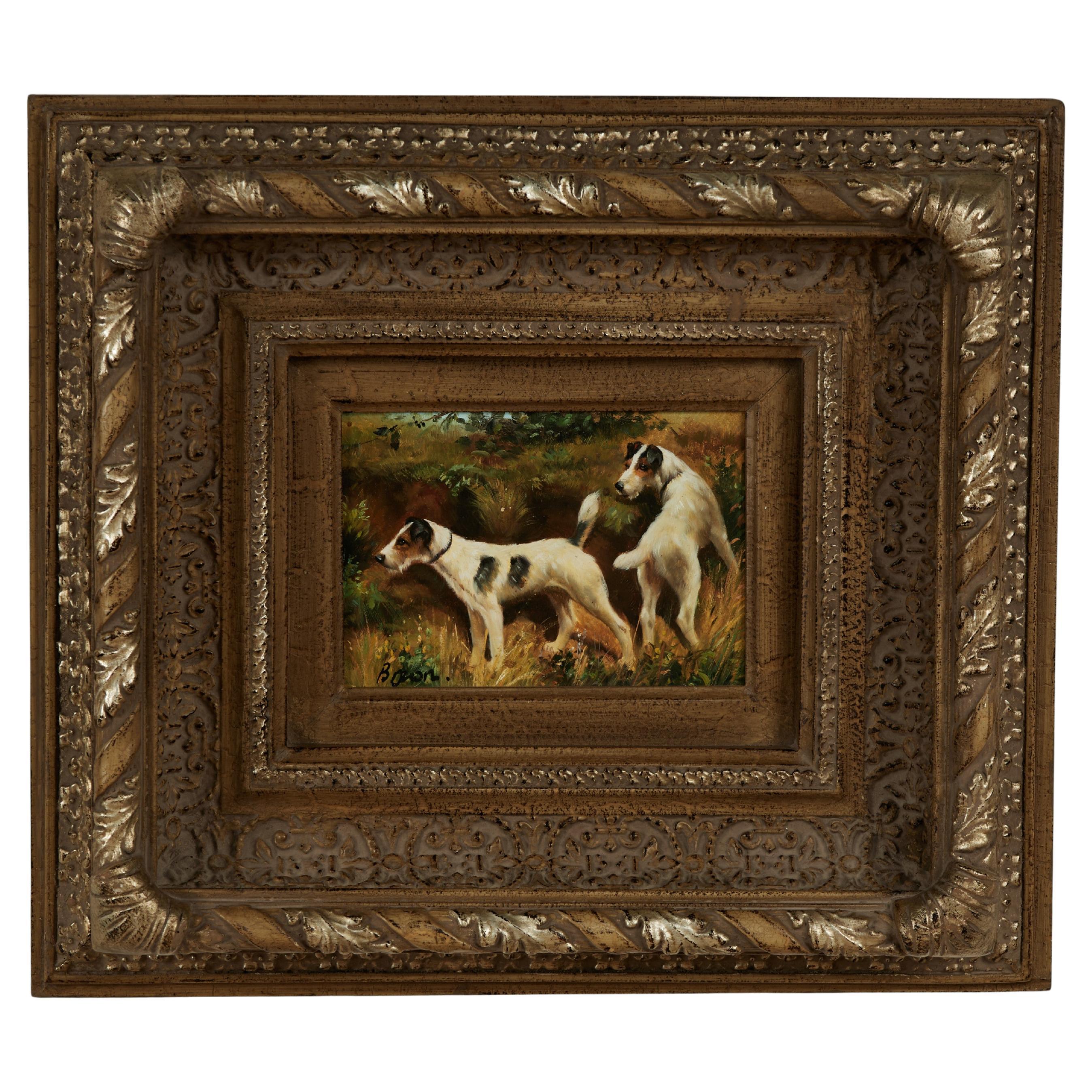 Vintage Painting of Dogs or Terriers