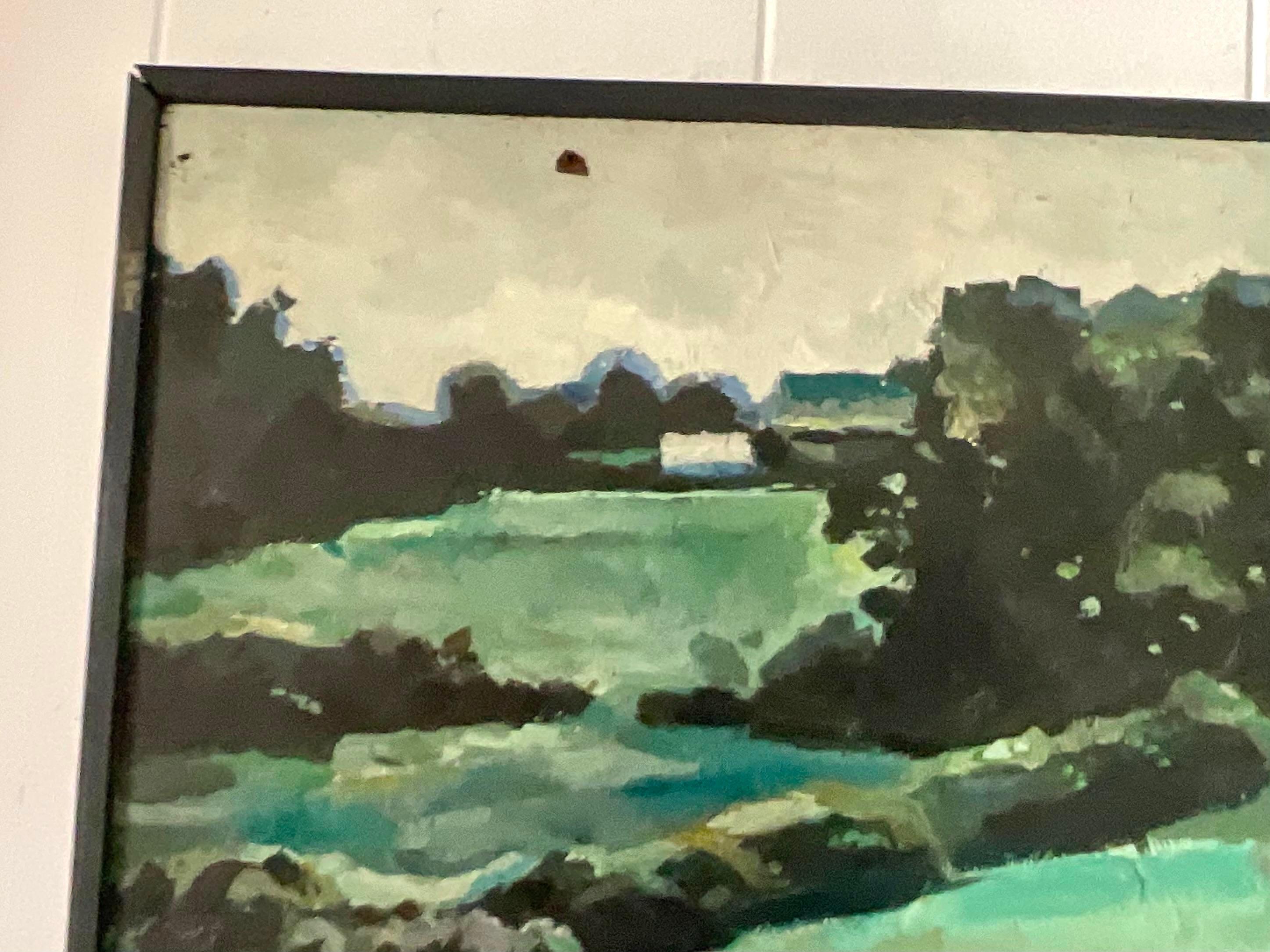 American Classical Vintage Painting of Fox Hunt on Board