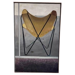 Vintage Painting of the Iconic BKF Butterfly Chair