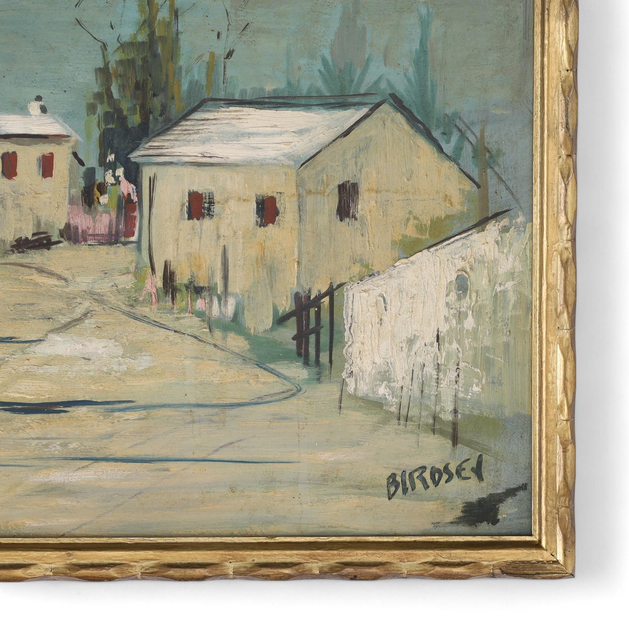 Pittura Quadro d'epoca su tavola di un paesaggio delle Bermuda di Alfred Birdsey