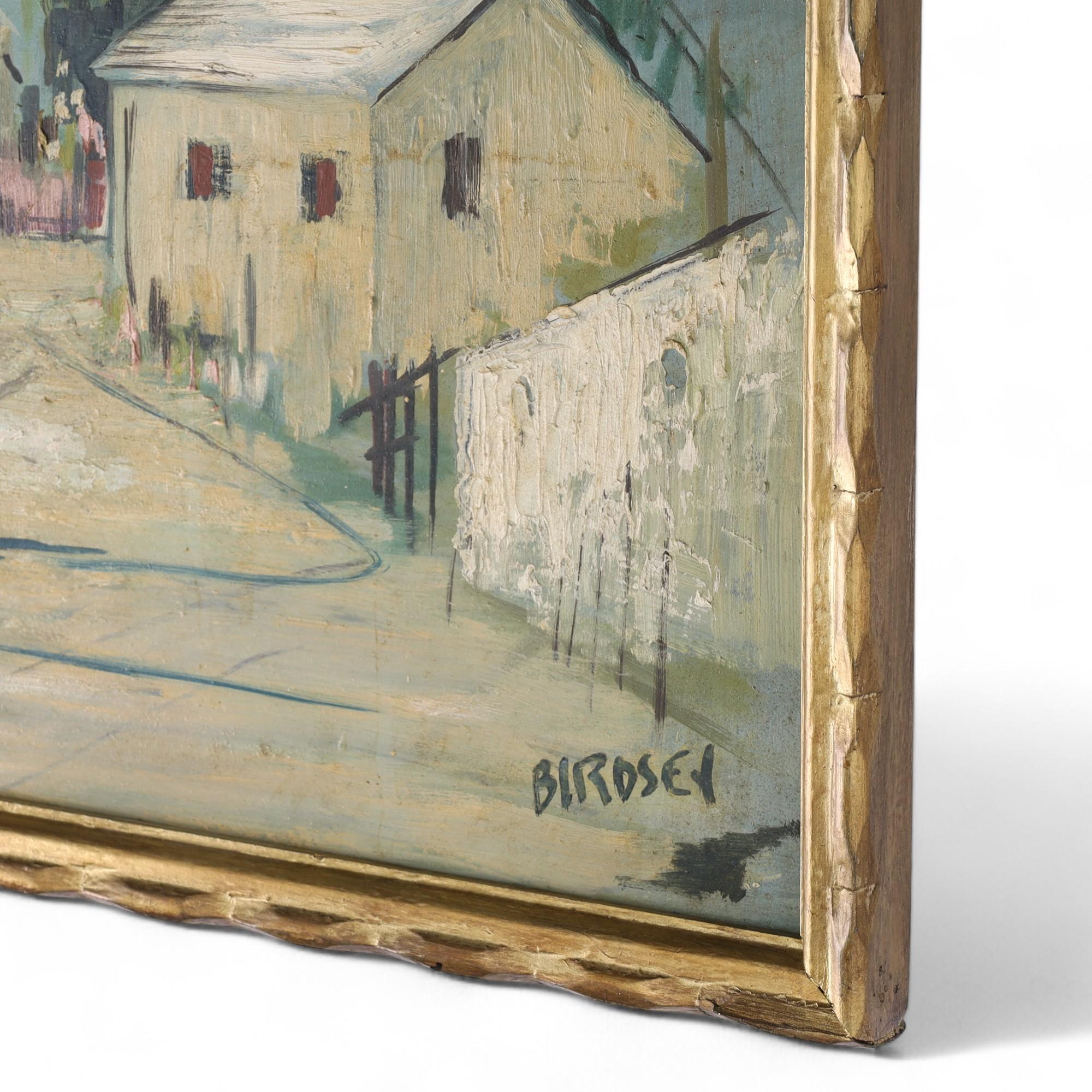 Quadro d'epoca su tavola di un paesaggio delle Bermuda di Alfred Birdsey 1