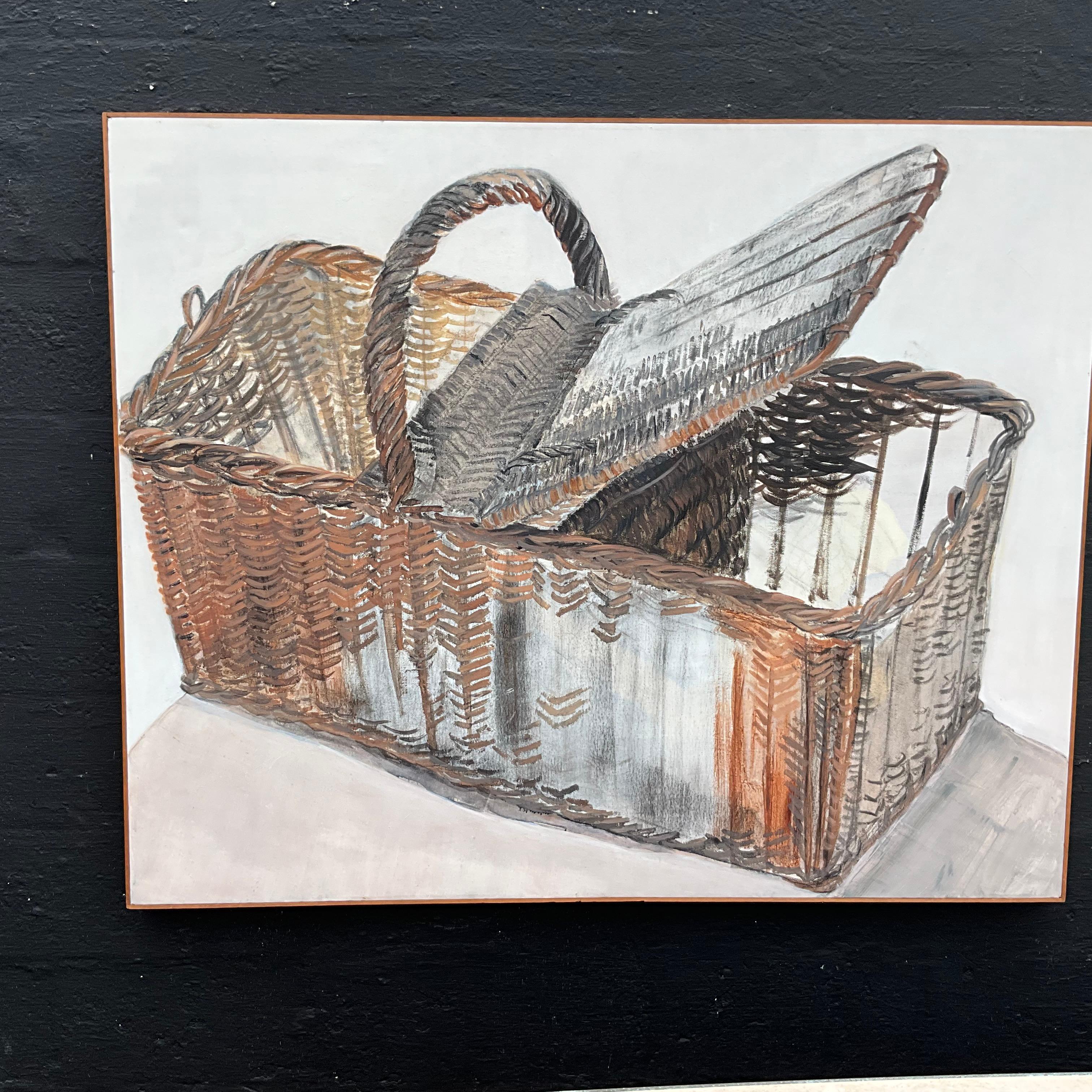 Vintage Painting on Canvas by E.M. Kaufman im Angebot 3
