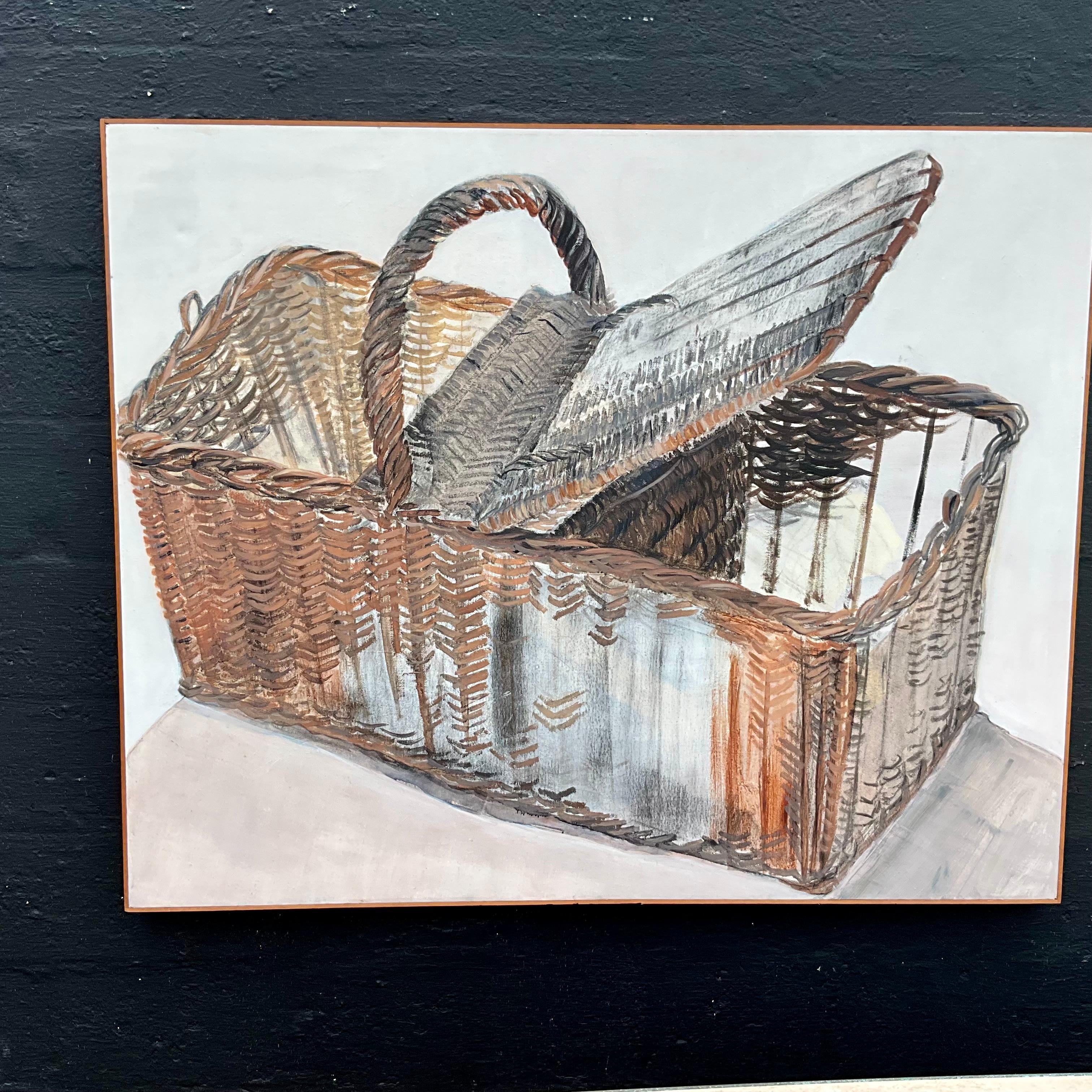 Vintage Painting on Canvas by E.M. Kaufman im Angebot 4