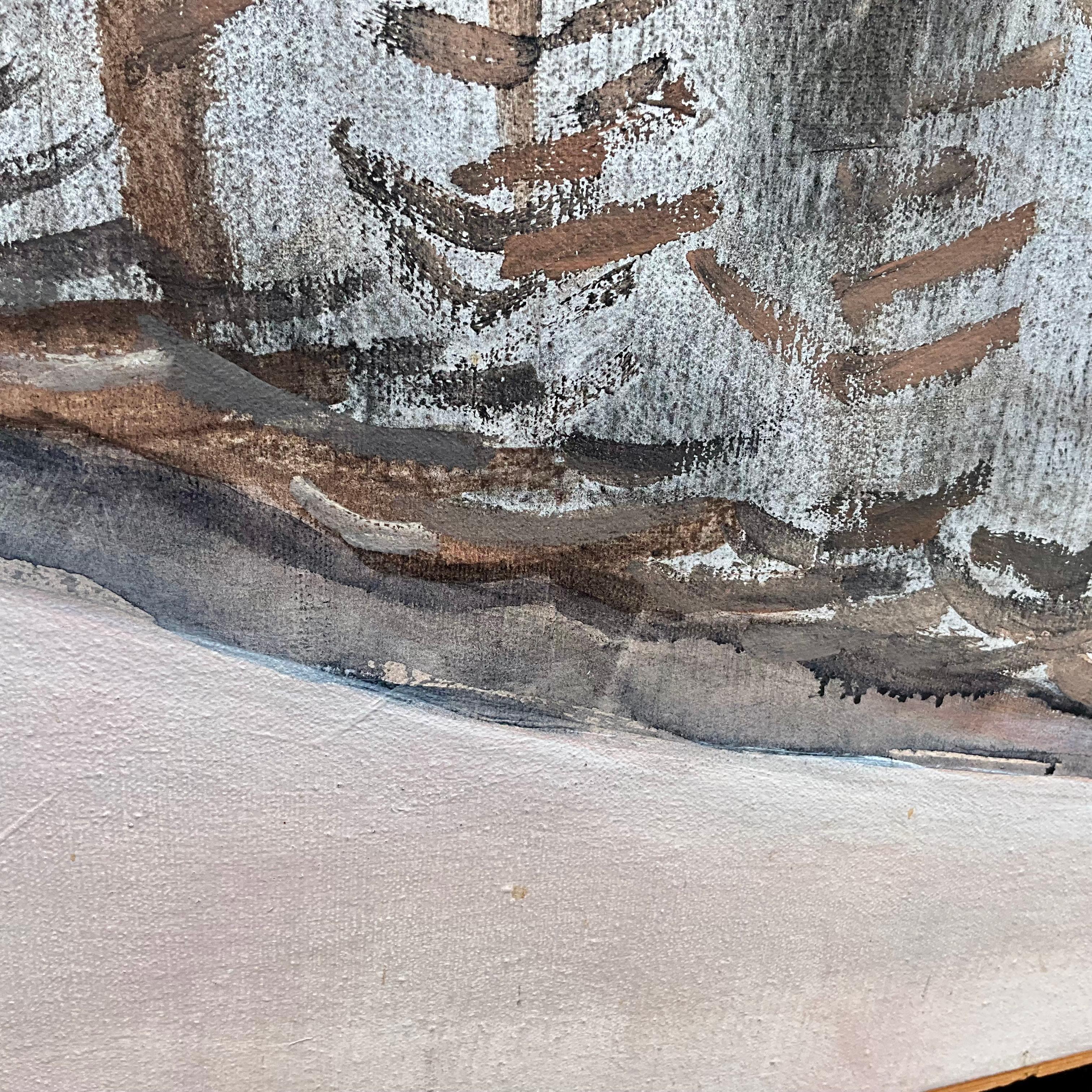 Vintage Painting on Canvas by E.M. Kaufman (Ende des 20. Jahrhunderts) im Angebot