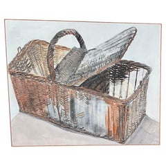 Vintage Painting on Canvas by E.M. Kaufman