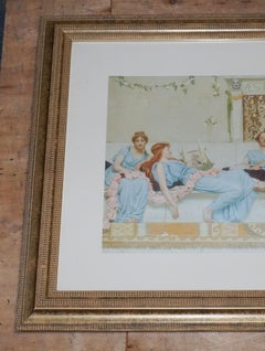 VINTAGE PAINTING PRINT 'INTERCLUDE' BY WILLIAM REYNOLDS-STEPHENS 82 x 113 CM