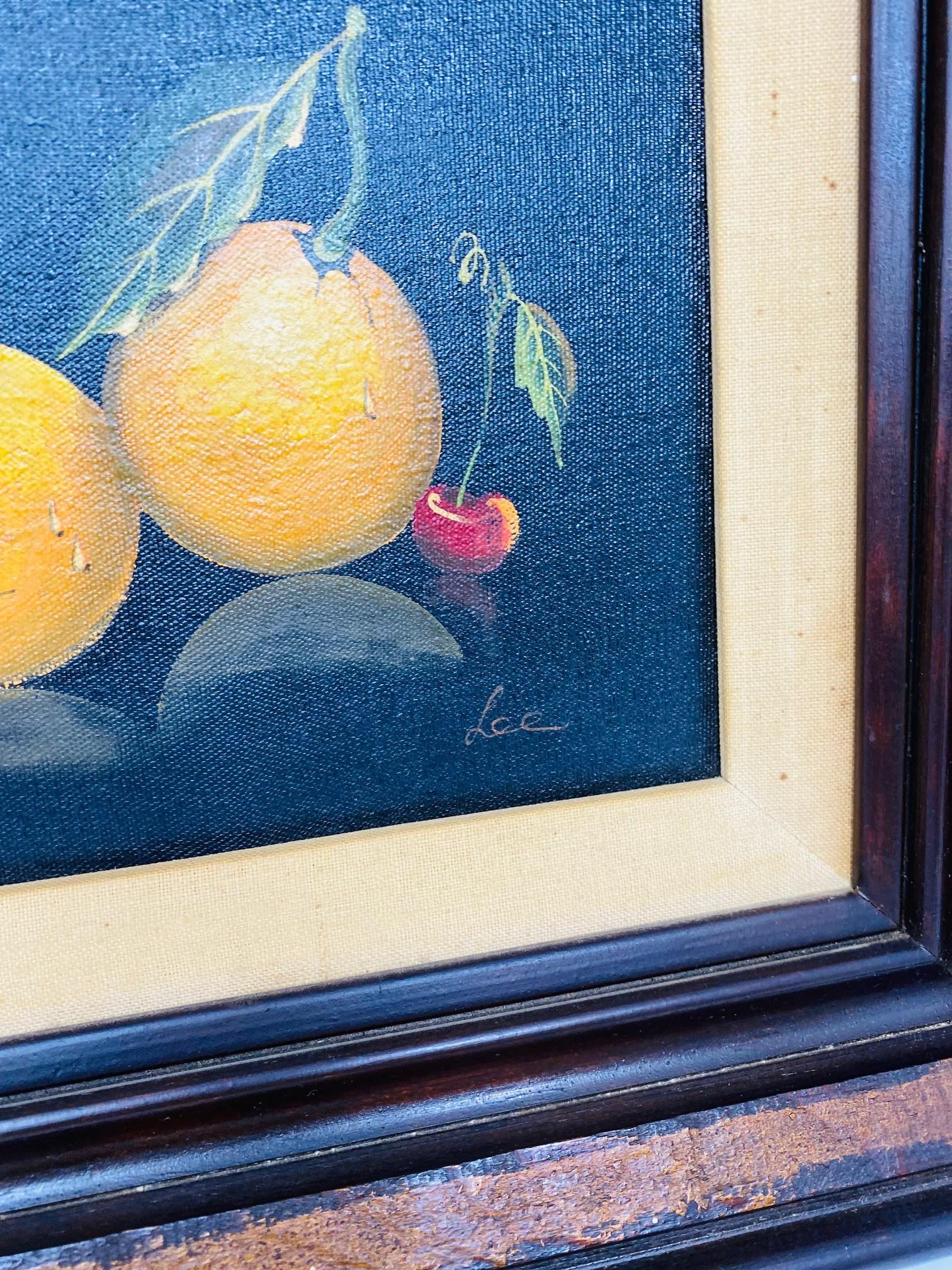 Américain Peinture vintage Nature morte aux fruits - Étude d'oranges en vente