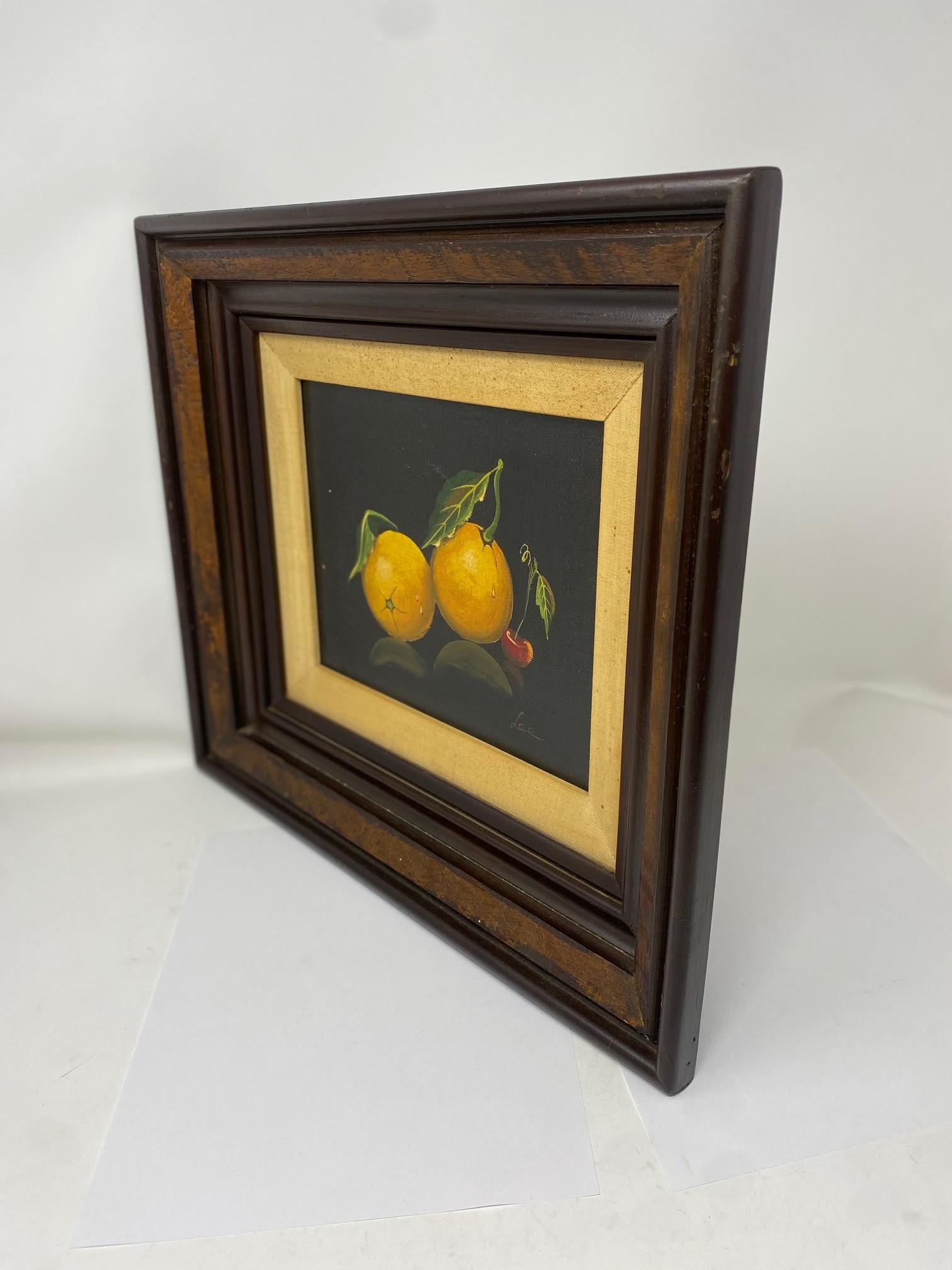 Fait main Peinture vintage Nature morte aux fruits - Étude d'oranges en vente