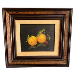Pintura Vintage Naturaleza Muerta con Fruta - Estudio de Naranjas