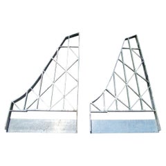 Vintage Pair Aluminum Moulds Used In Harpsichord Production