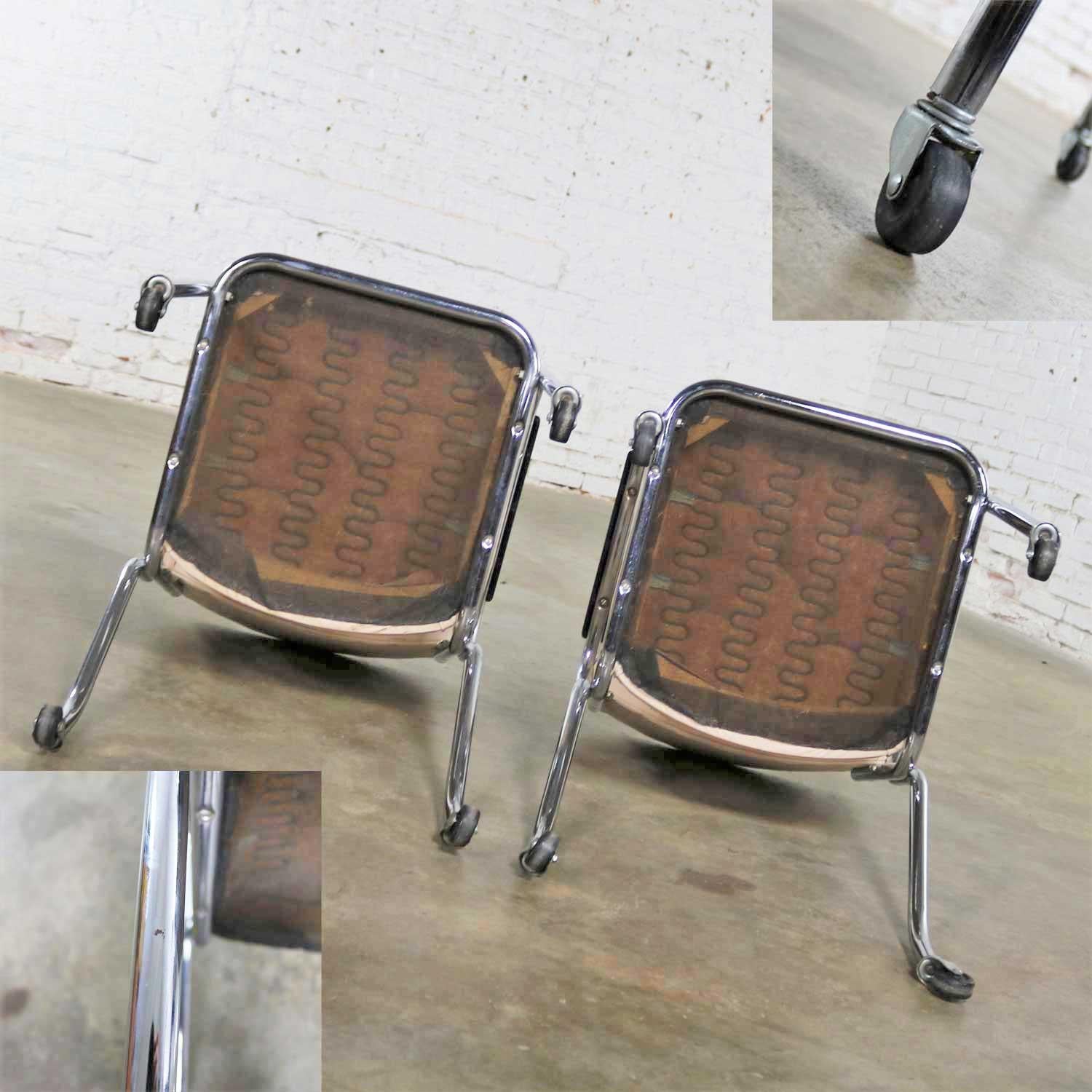 Pair of Art Deco Streamline Modern RCA Victor Chromcraft Advertising Chairs 2