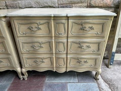 Vintage Pair Baker French Country Louis XV Style Bachelor Chests