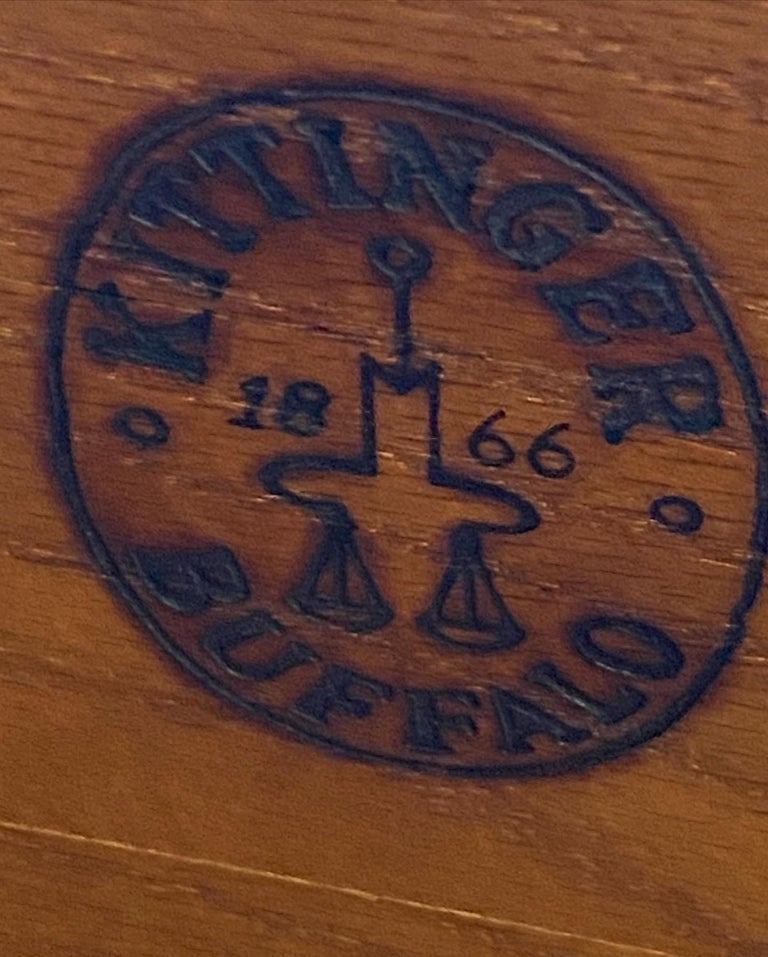 Vintage Pair Brass Wood Kittinger Nightstands End Side Tables Mid